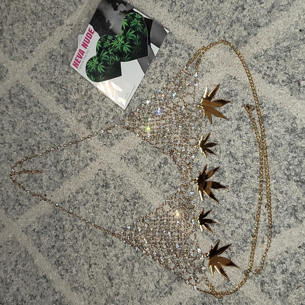 Gold Chain Bra